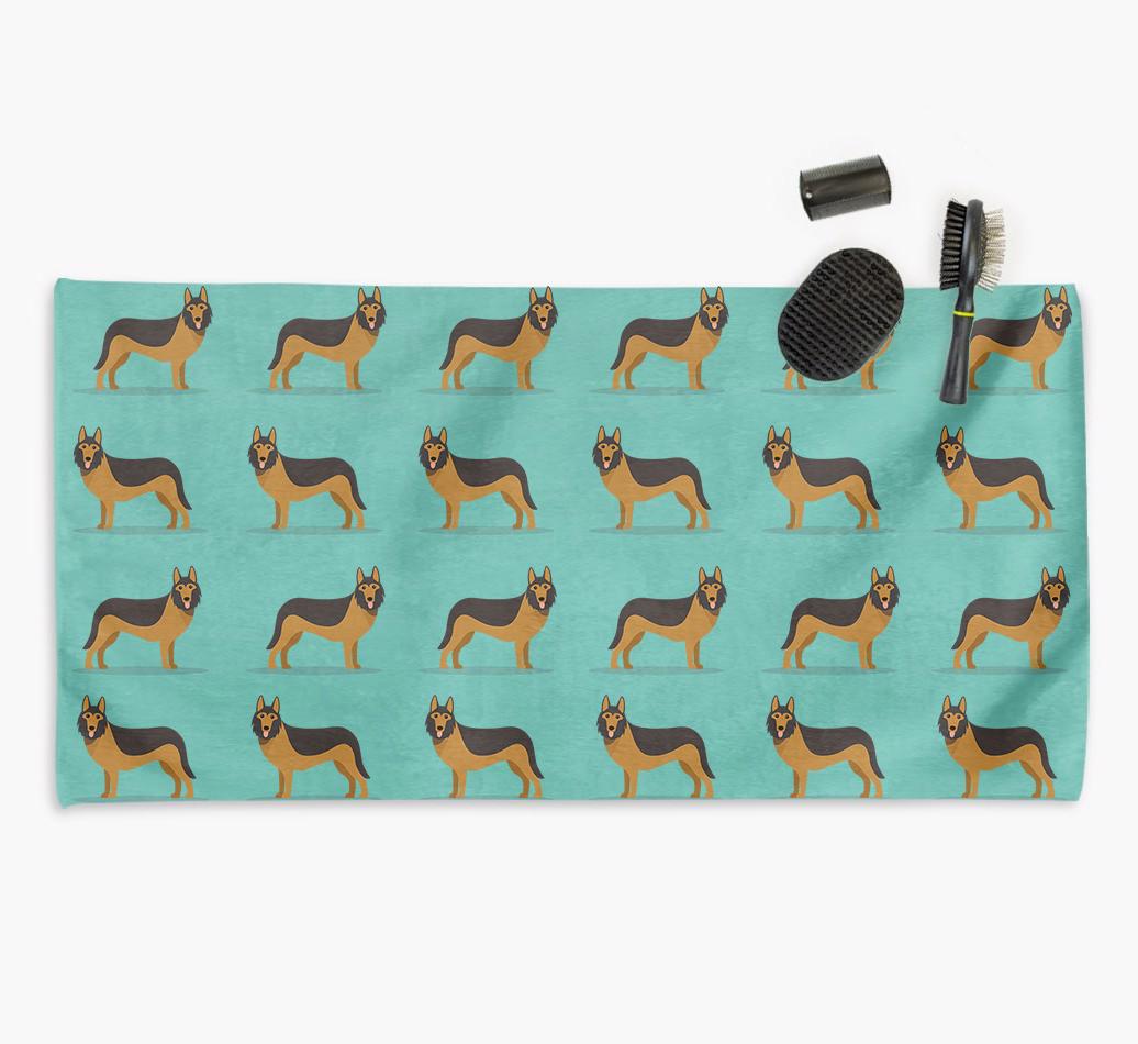 'Side Profile' - Personalised {breedFullName} Towel