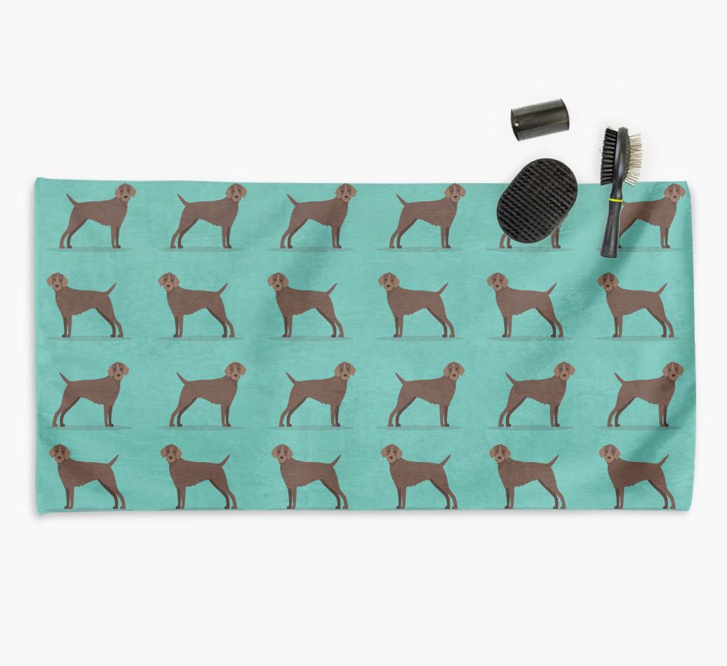 'Side Profile' - Personalised {breedFullName} Towel