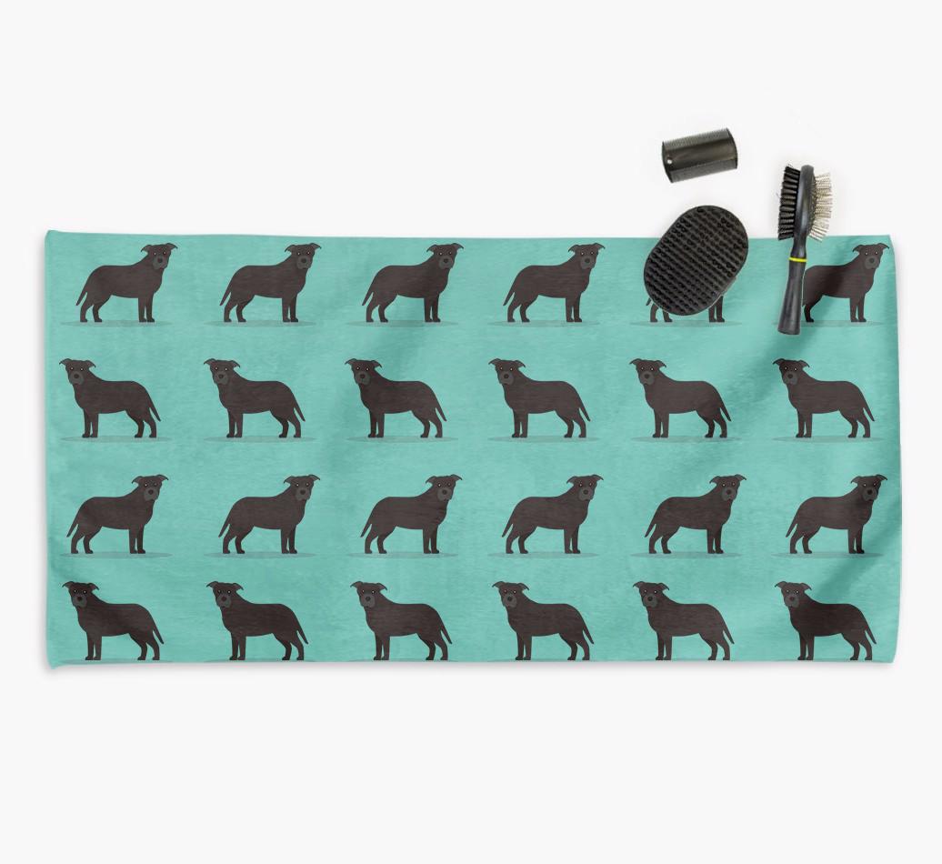 'Side Profile' - Personalised {breedFullName} Towel