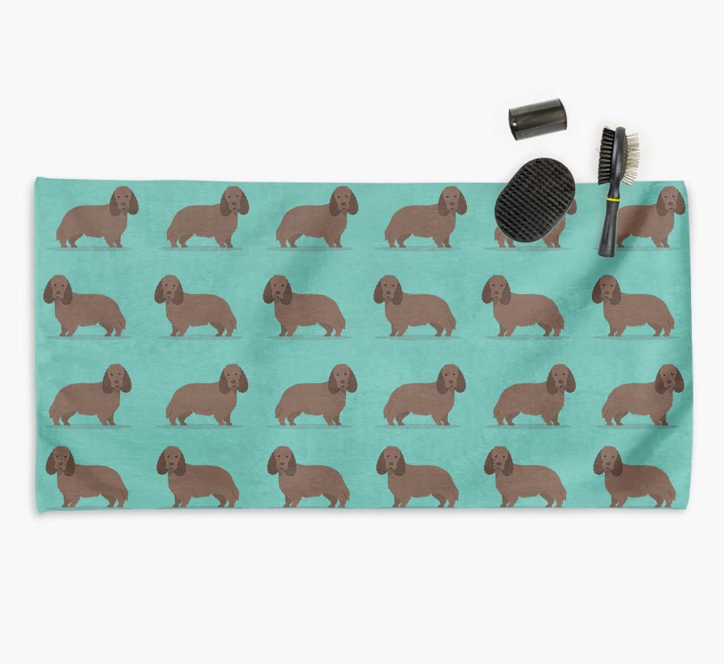 'Side Profile' - Personalised {breedFullName} Towel