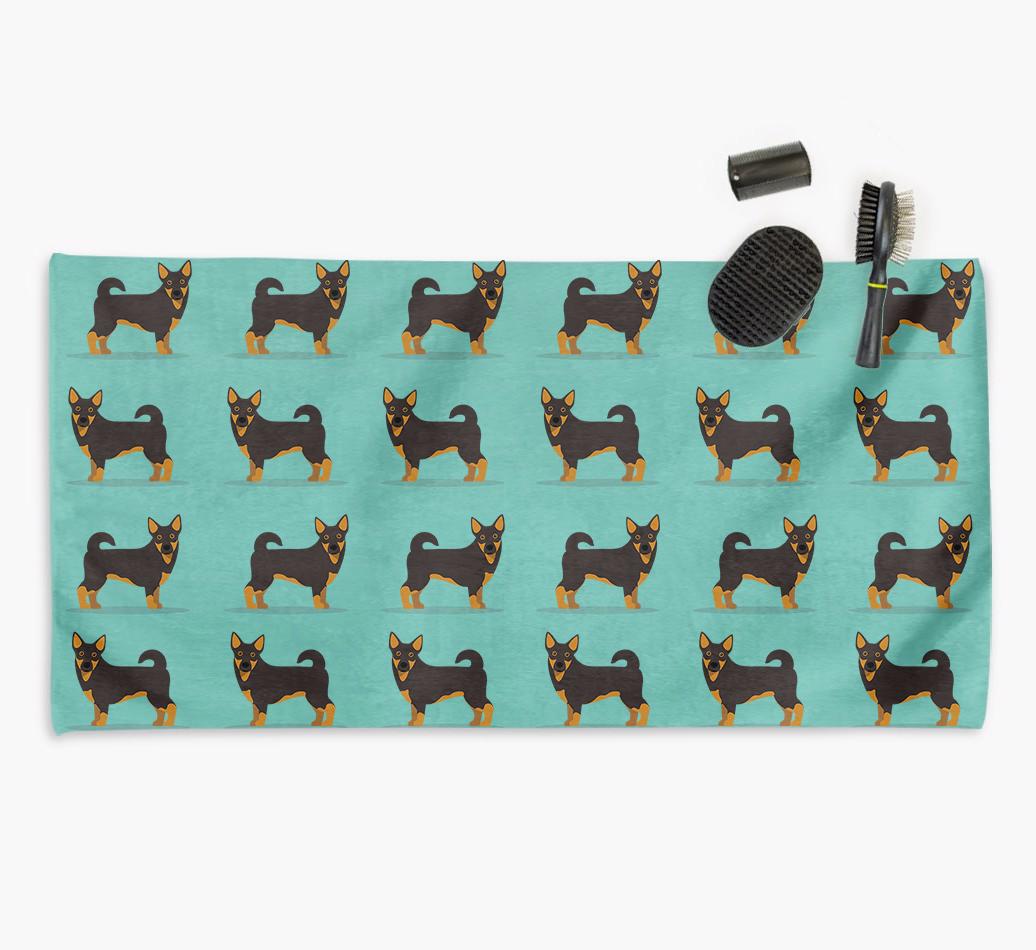 'Side Profile' - Personalised {breedFullName} Towel