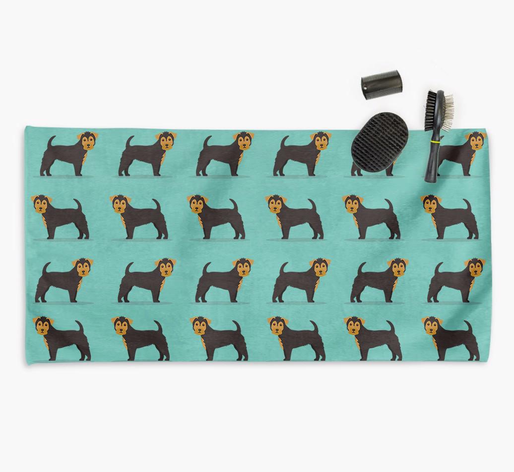 'Side Profile' - Personalised {breedFullName} Towel