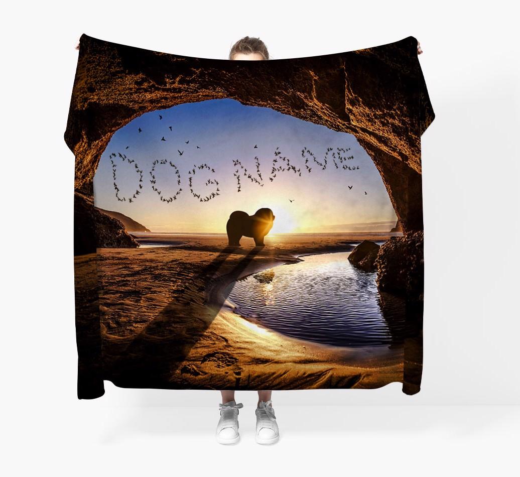 'Cave Birds' - Personalized {breedFullName} Throw Blanket