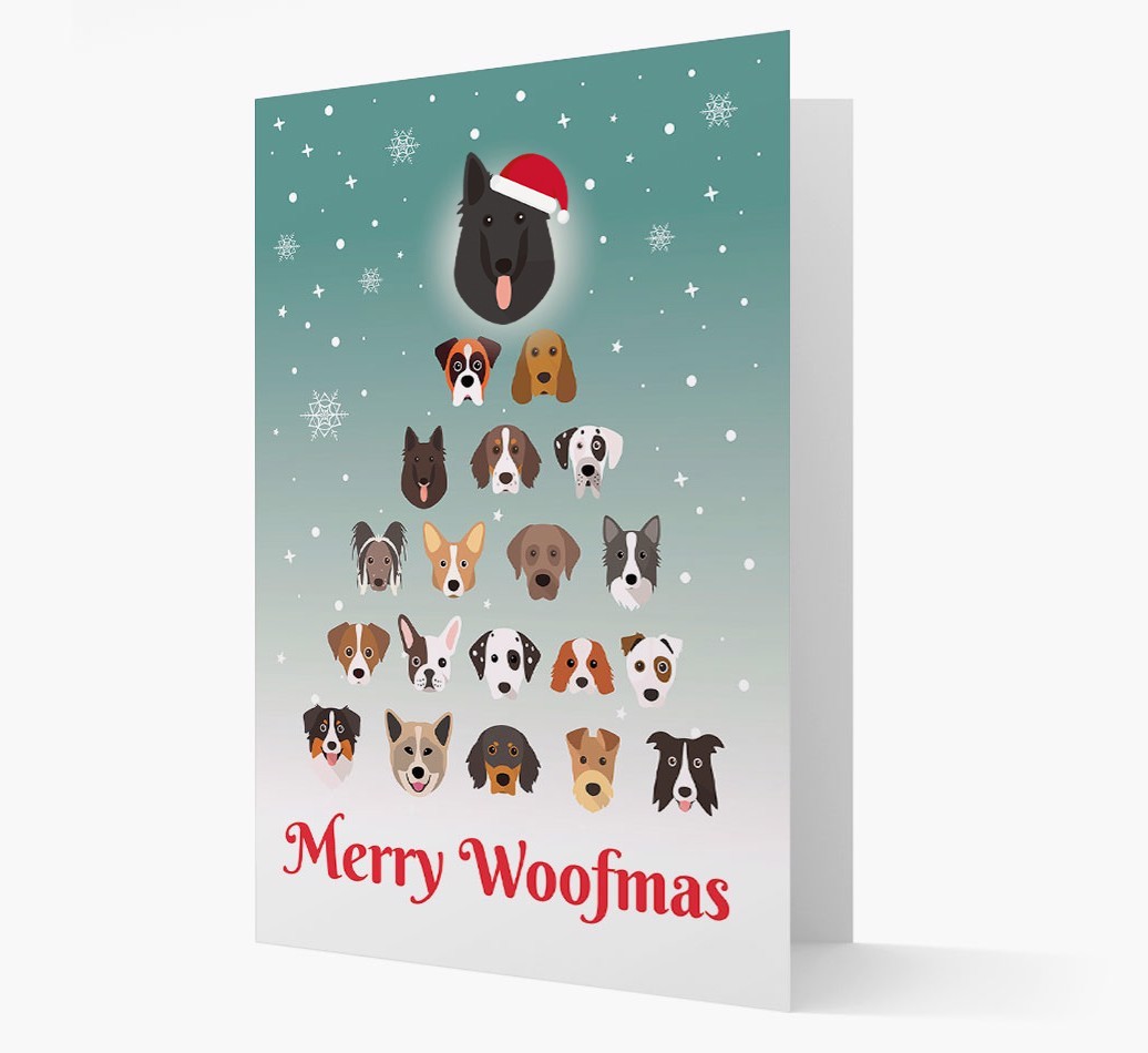 'Merry Woofmas' - Personalised {breedFullName} Christmas Card