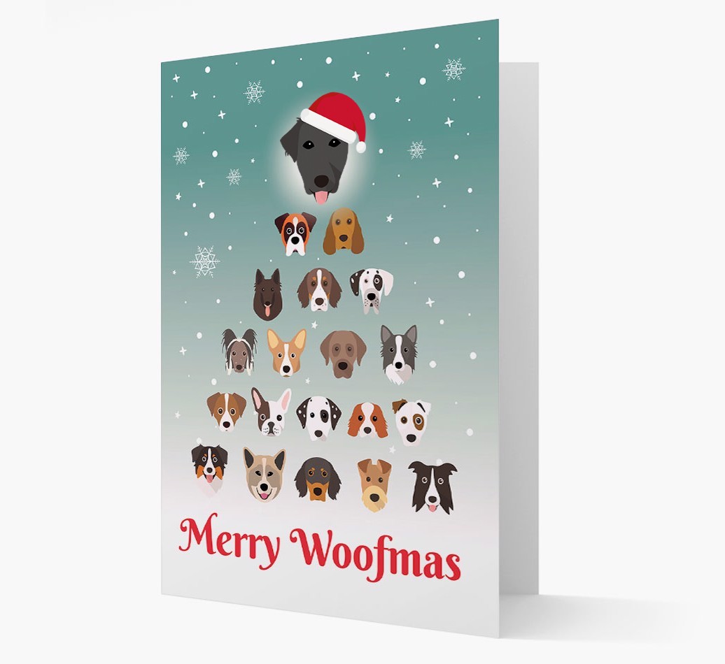 'Merry Woofmas' - Personalized {breedFullName} Christmas Card