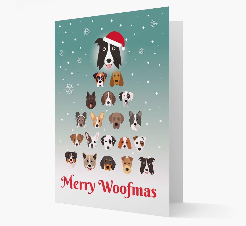 'Merry Woofmas' - Personalized {breedFullName} Christmas Card
