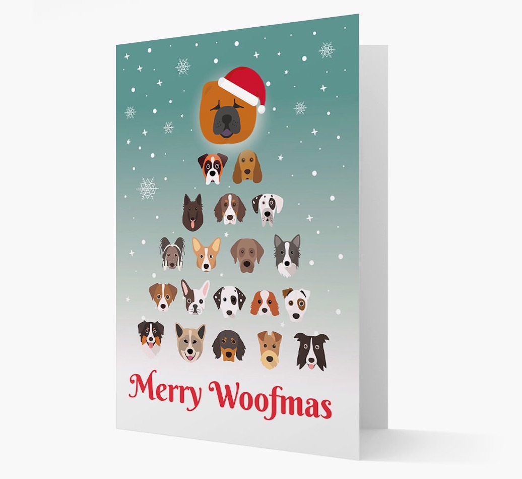 'Merry Woofmas' - Personalised {breedFullName} Christmas Card