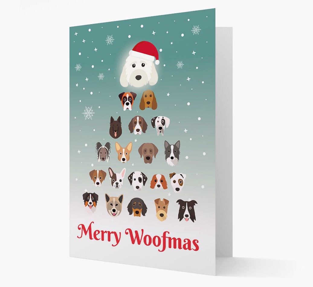 'Merry Woofmas' - Personalized {breedFullName} Christmas Card