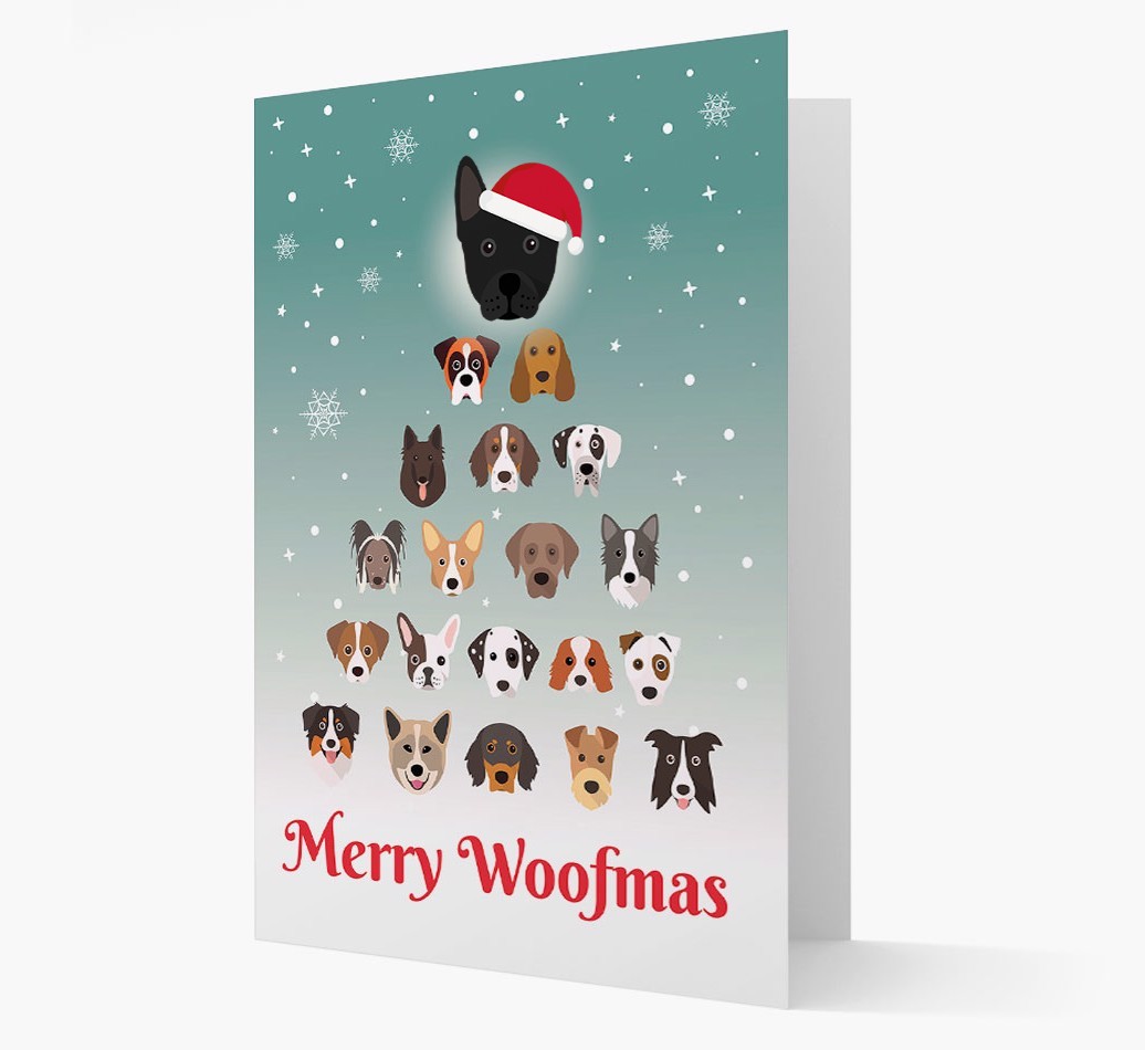 'Merry Woofmas' - Personalized {breedFullName} Christmas Card