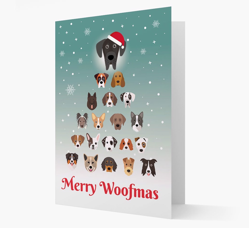'Merry Woofmas' - Personalized {breedFullName} Christmas Card