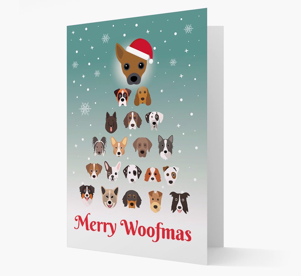 'Merry Woofmas' - Personalized {breedFullName} Christmas Card