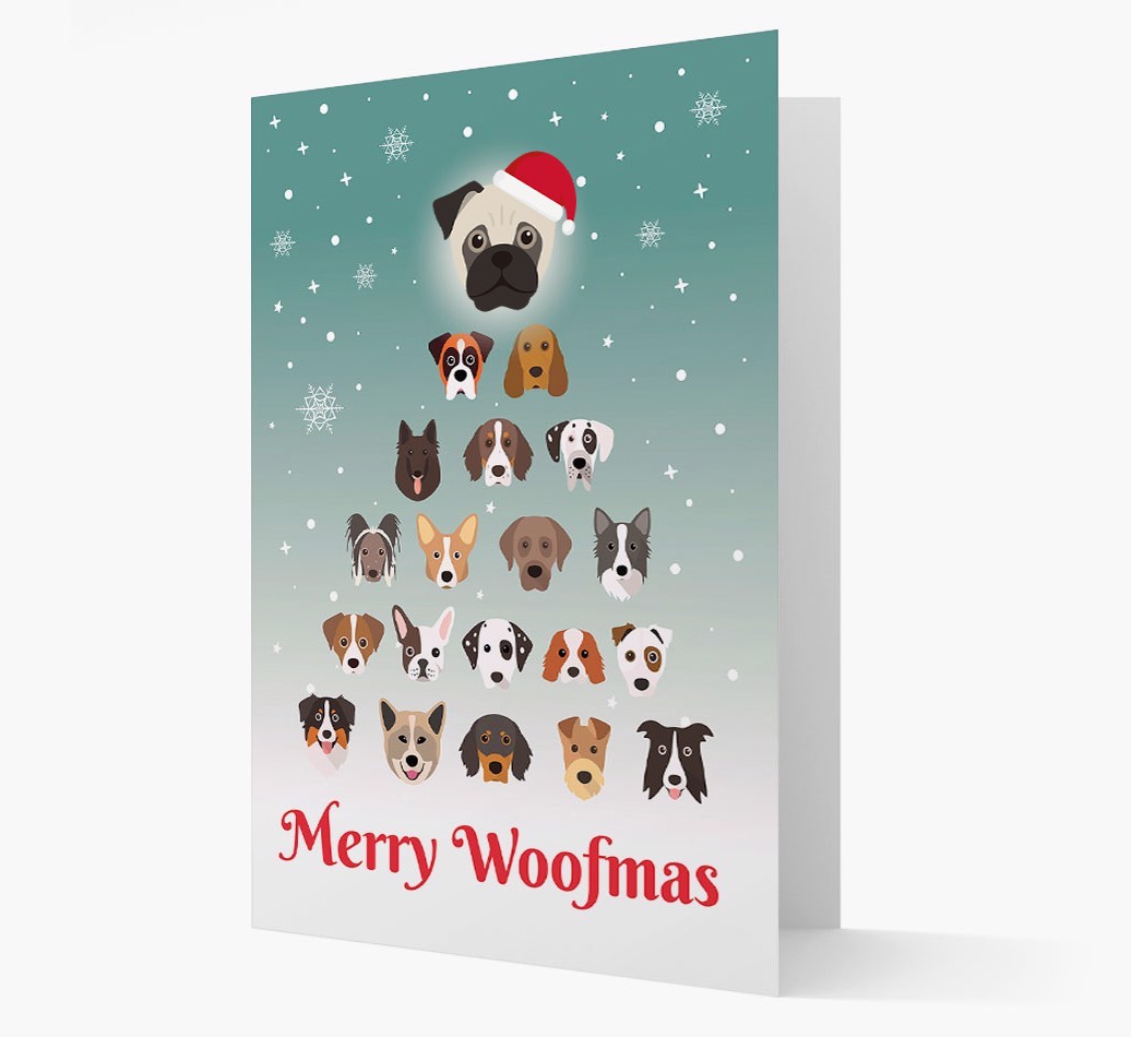 'Merry Woofmas' - Personalized {breedFullName} Christmas Card