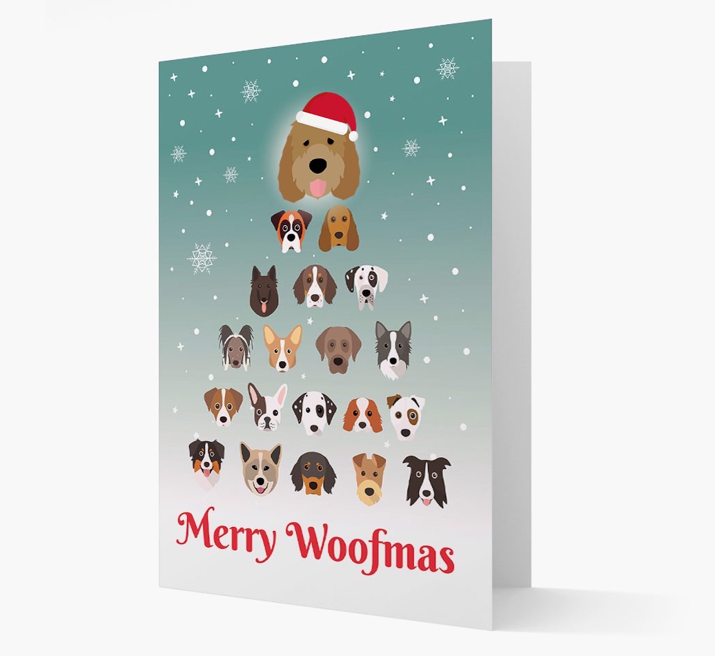 'Merry Woofmas' - Personalized {breedFullName} Christmas Card