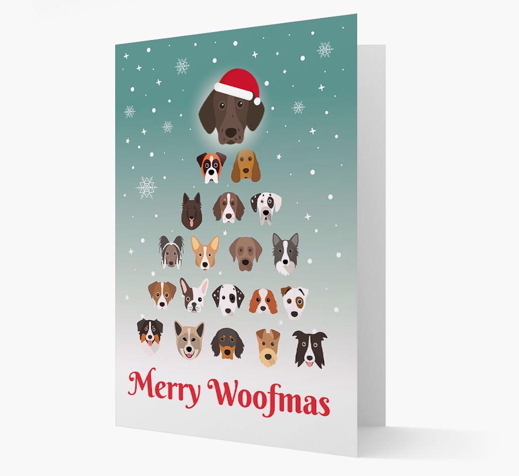 'Merry Woofmas' - Personalized {breedFullName} Christmas Card