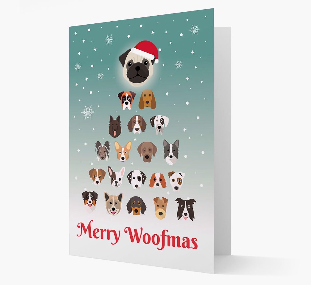 'Merry Woofmas' - Personalized {breedFullName} Christmas Card