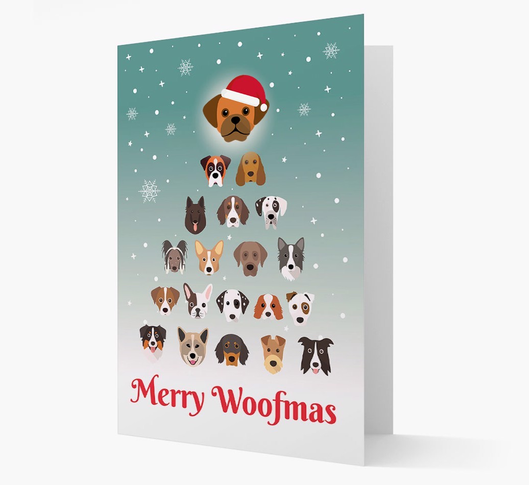 'Merry Woofmas' - Personalized {breedFullName} Christmas Card