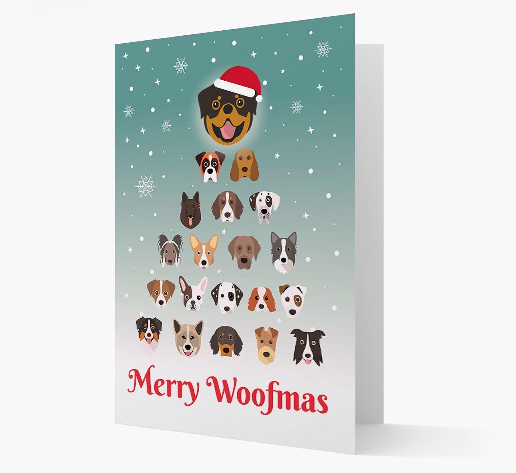 'Merry Woofmas' - Personalized {breedFullName} Christmas Card