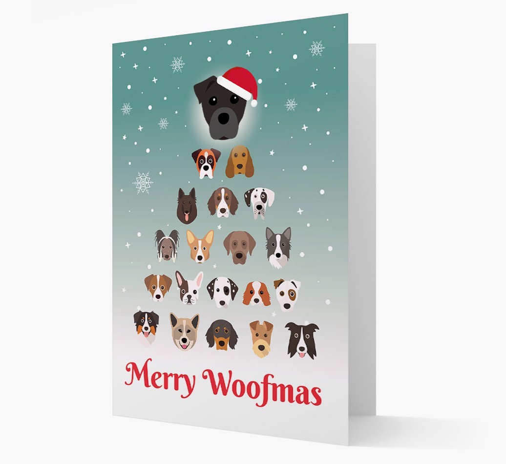 'Merry Woofmas' - Personalized {breedFullName} Christmas Card