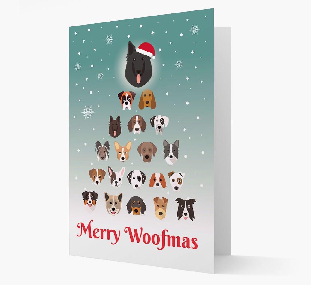 'Merry Woofmas' - Personalized {breedFullName} Christmas Card
