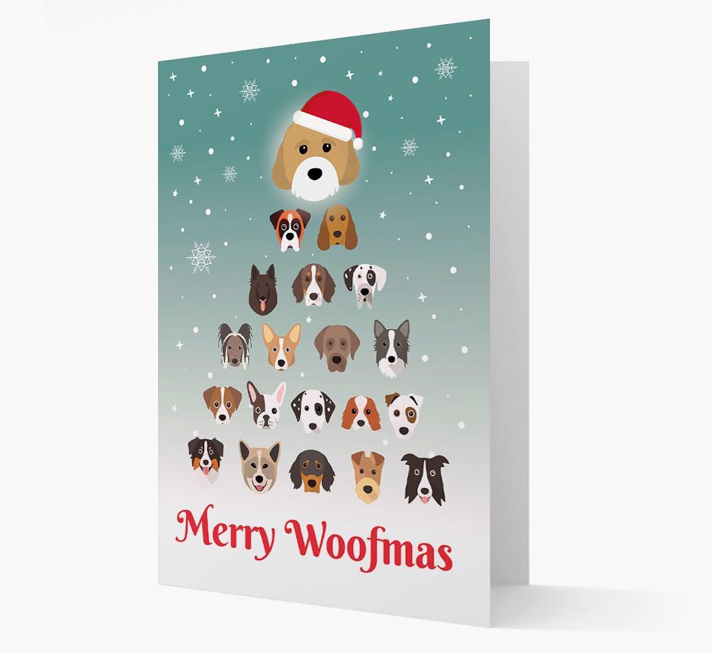 'Merry Woofmas' - Personalized {breedFullName} Christmas Card