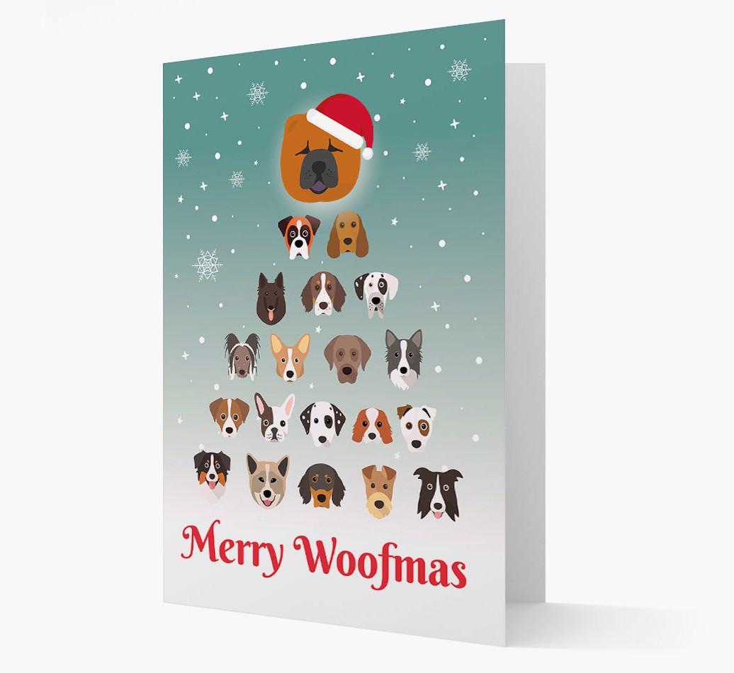 'Merry Woofmas' - Personalized {breedFullName} Christmas Card