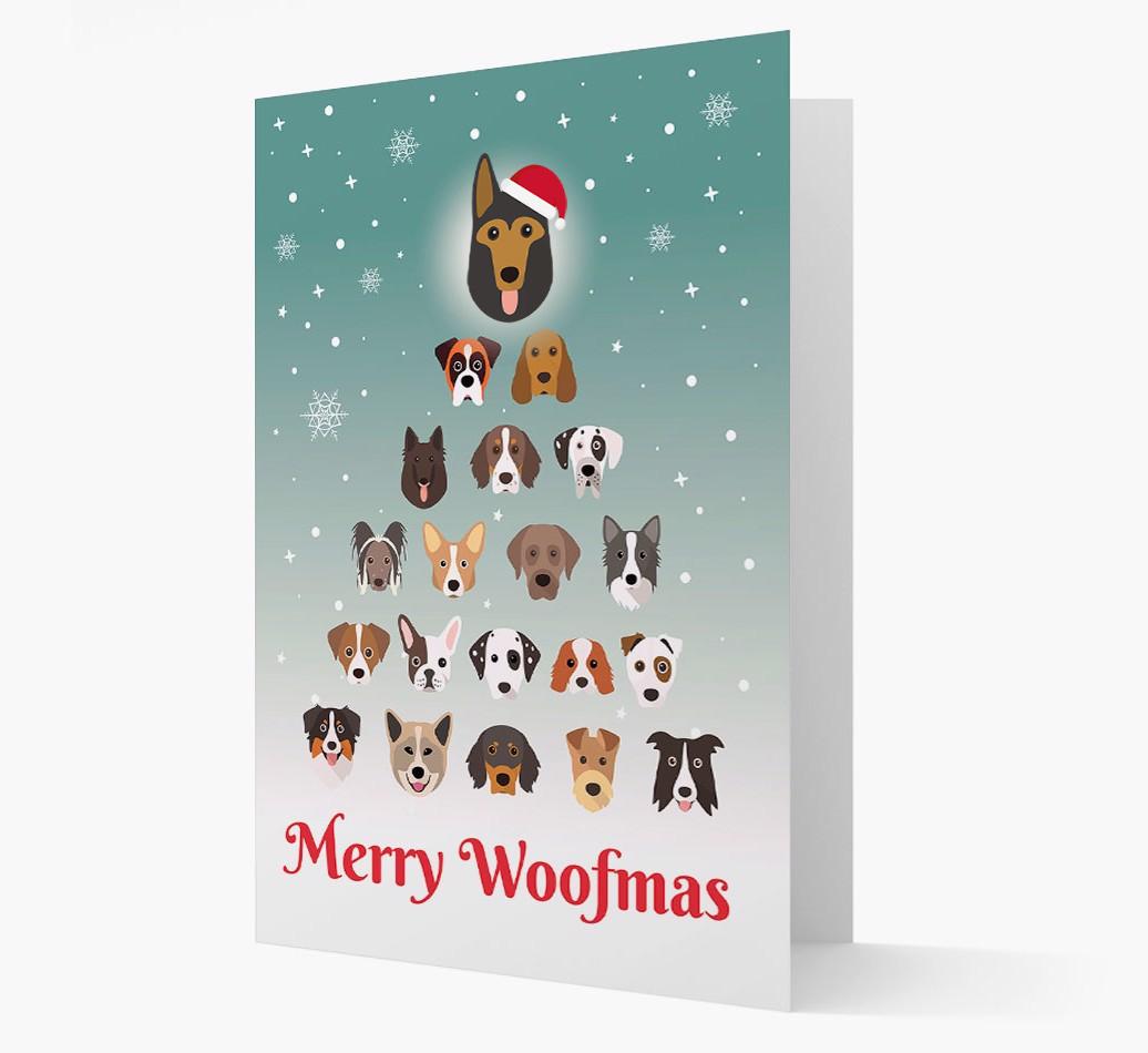 'Merry Woofmas' - Personalized {breedFullName} Christmas Card