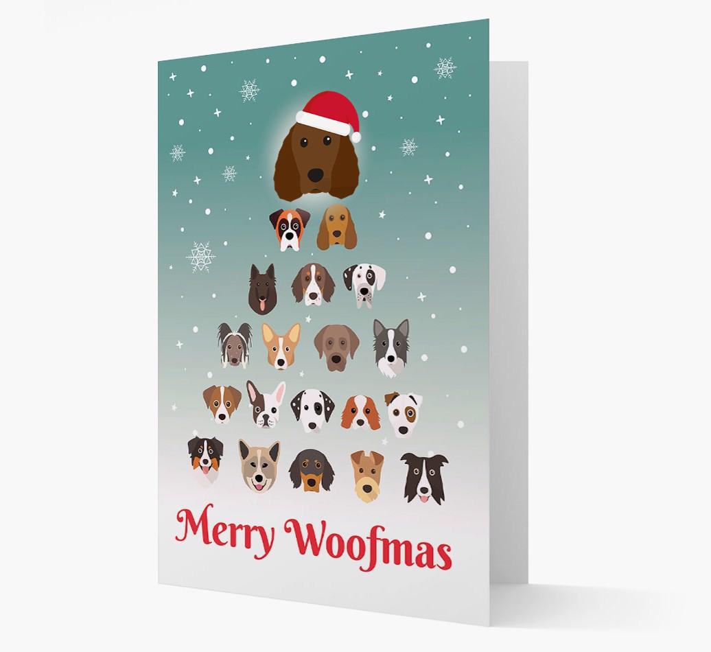 'Merry Woofmas' - Personalized {breedFullName} Christmas Card