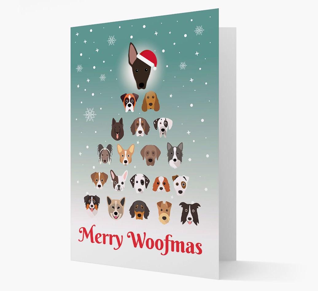'Merry Woofmas' - Personalized {breedFullName} Christmas Card