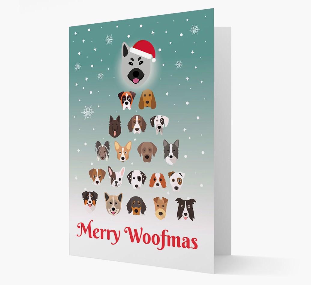 'Merry Woofmas' - Personalised {breedFullName} Christmas Card