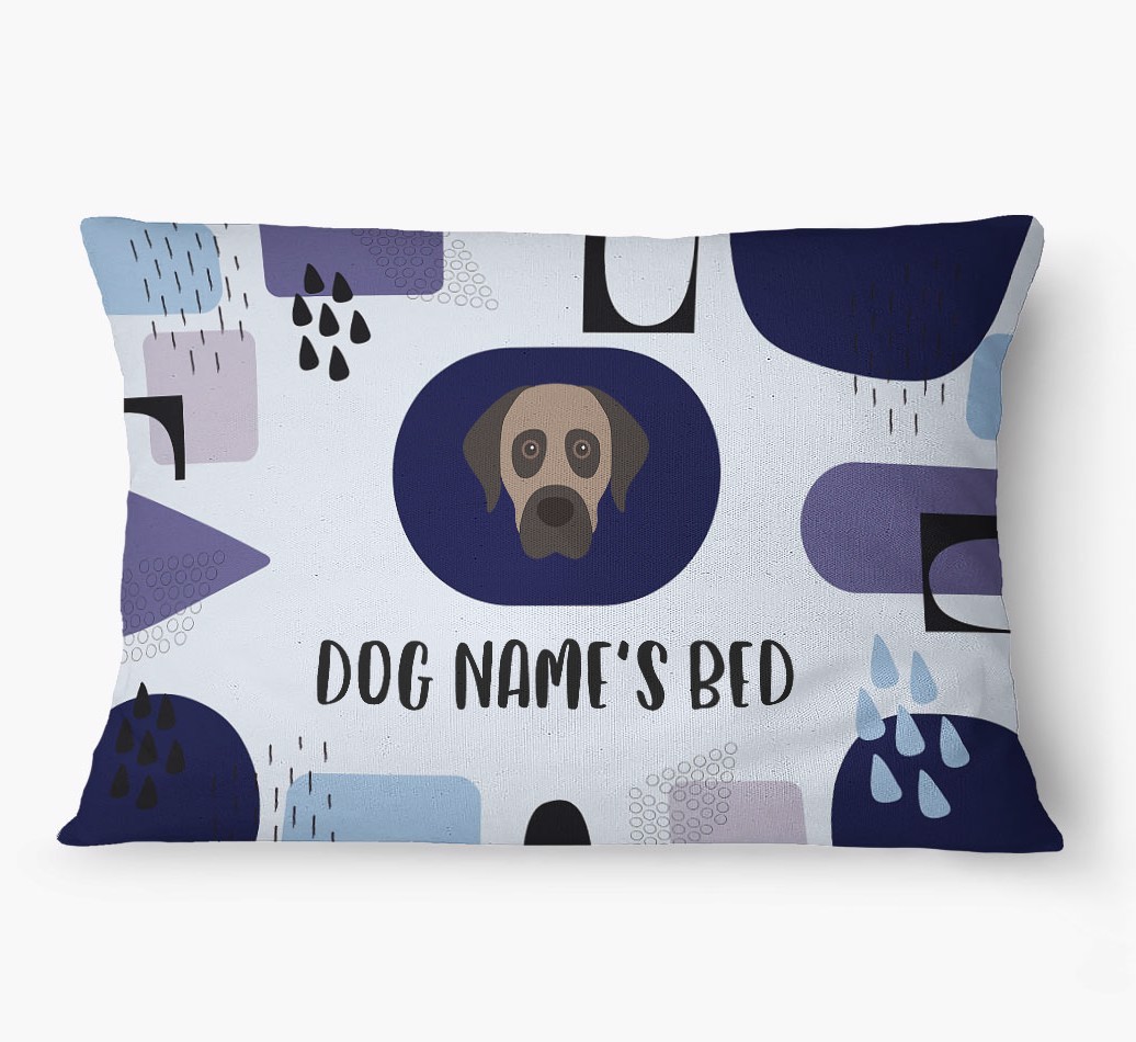 'Abstract' - Personalized {breedFullName} Dog Bed