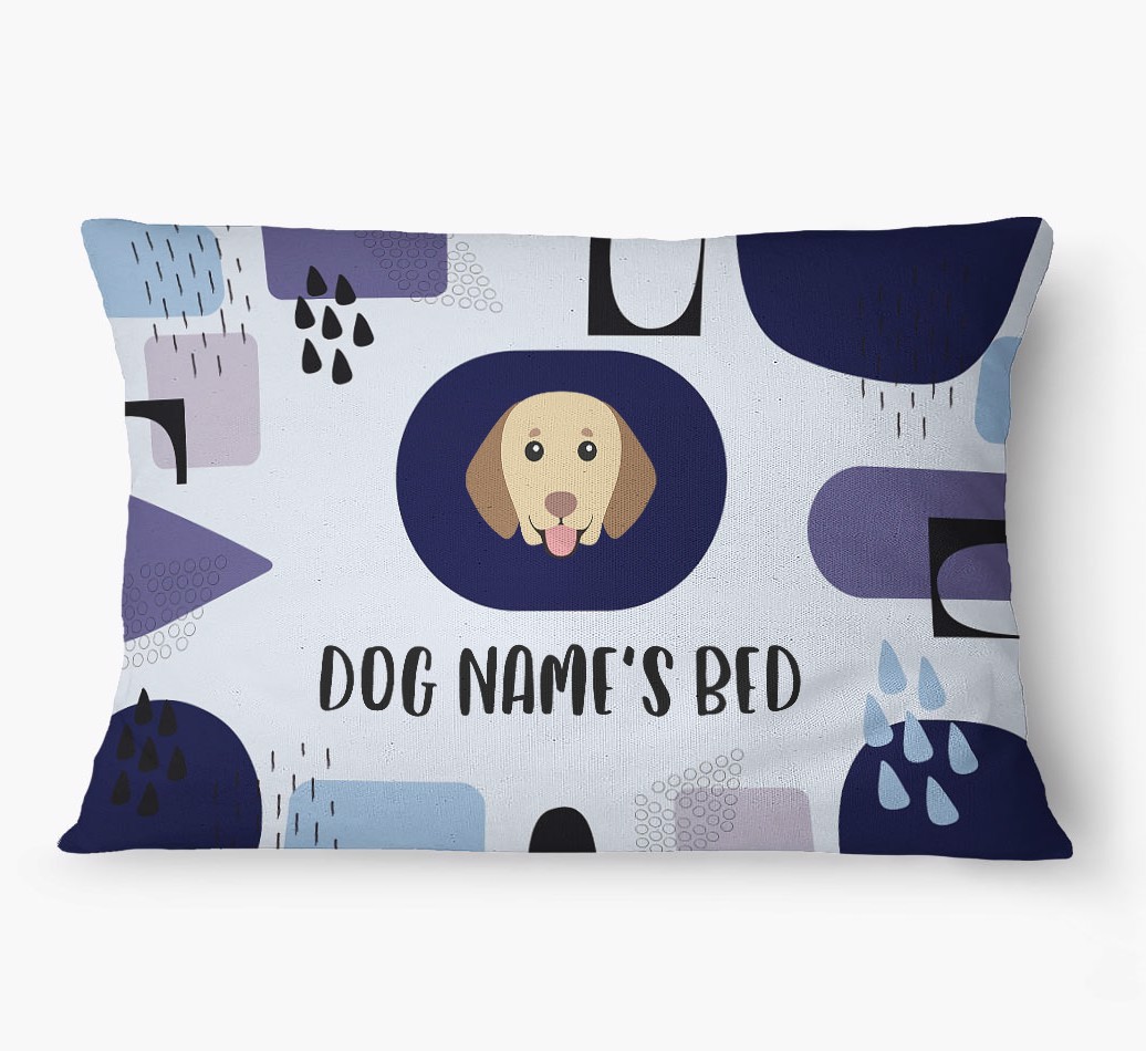 'Abstract' - Personalized {breedFullName} Dog Bed