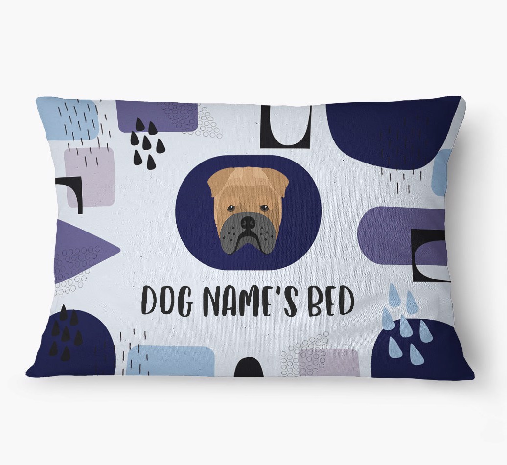 'Abstract' - Personalized {breedFullName} Dog Bed