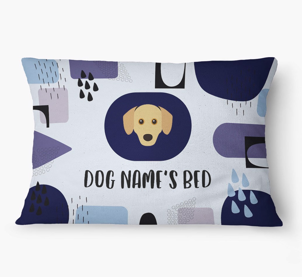 'Abstract' - Personalized {breedFullName} Dog Bed