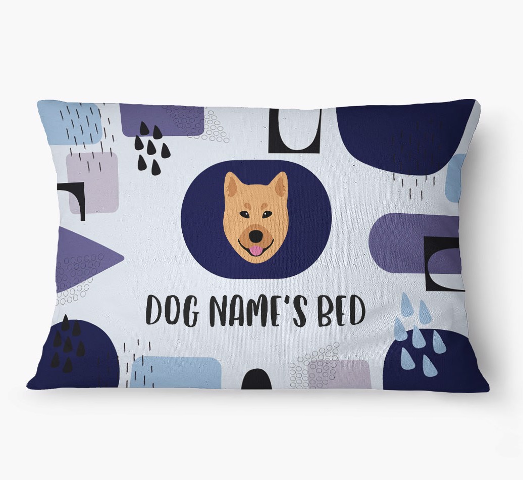 'Abstract' - Personalized {breedFullName} Dog Bed