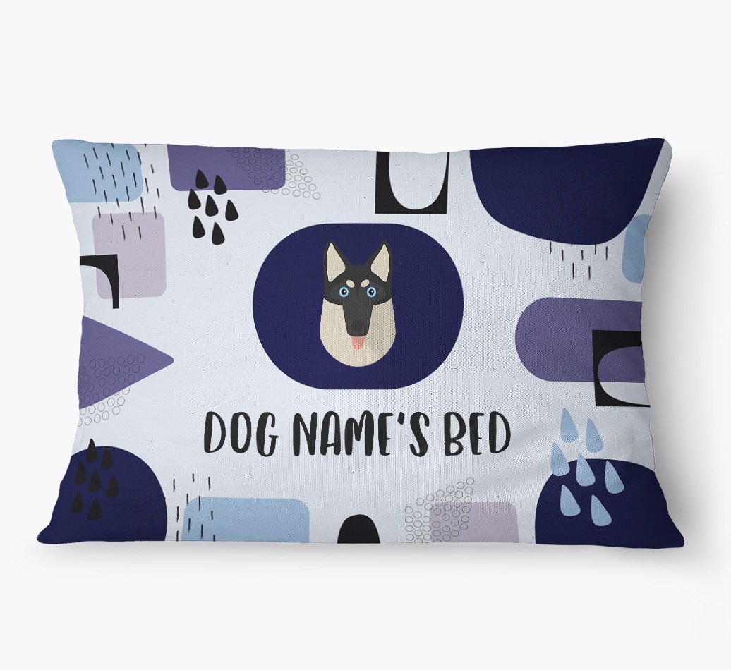 'Abstract' - Personalized {breedFullName} Dog Bed