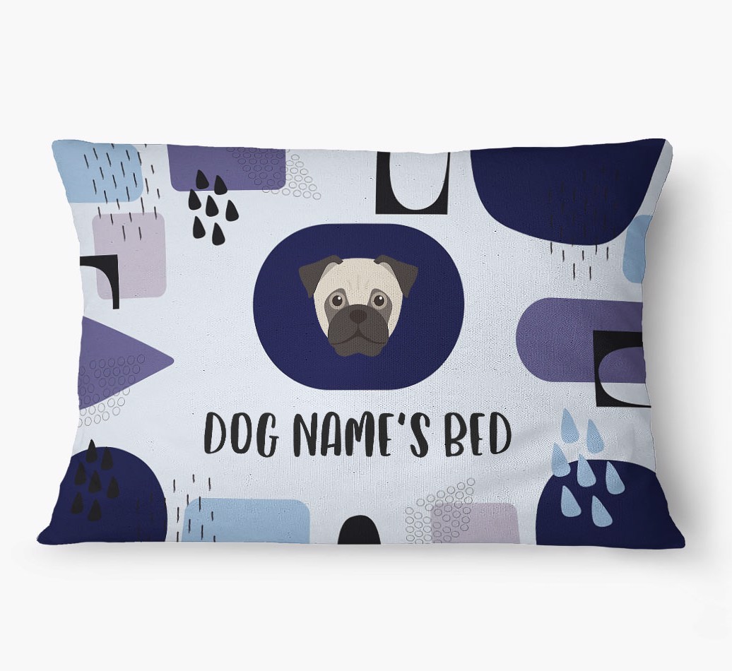 'Abstract' - Personalised {breedFullName} Dog Bed