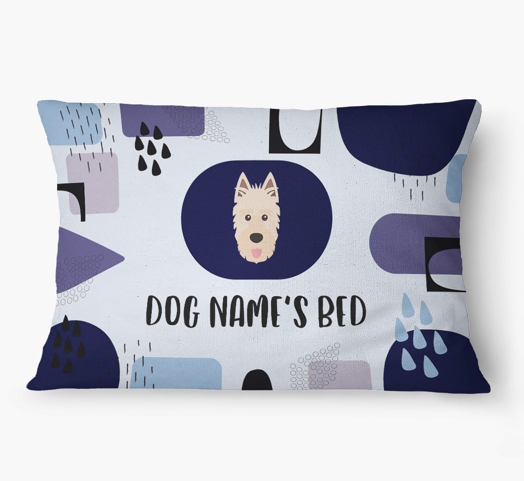 'Abstract' - Personalized {breedFullName} Dog Bed