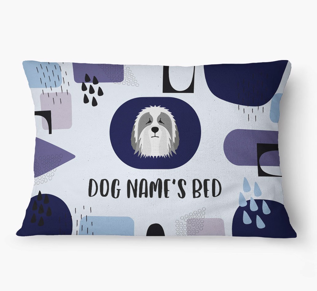 'Abstract' - Personalized {breedFullName} Dog Bed