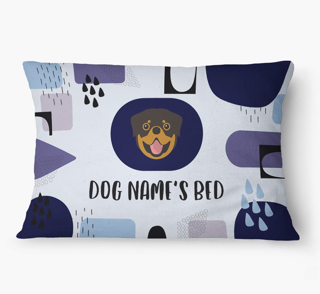 'Abstract' - Personalized {breedFullName} Dog Bed
