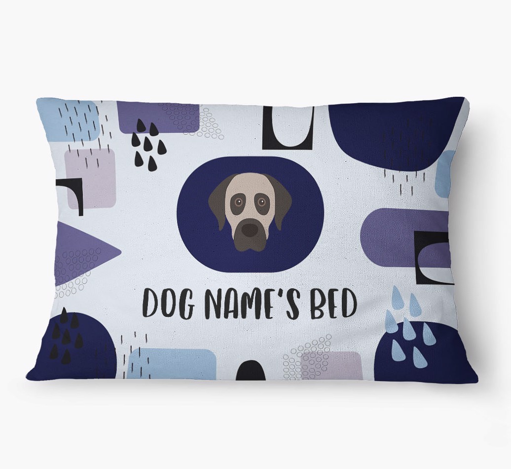 'Abstract' - Personalized {breedFullName} Dog Bed