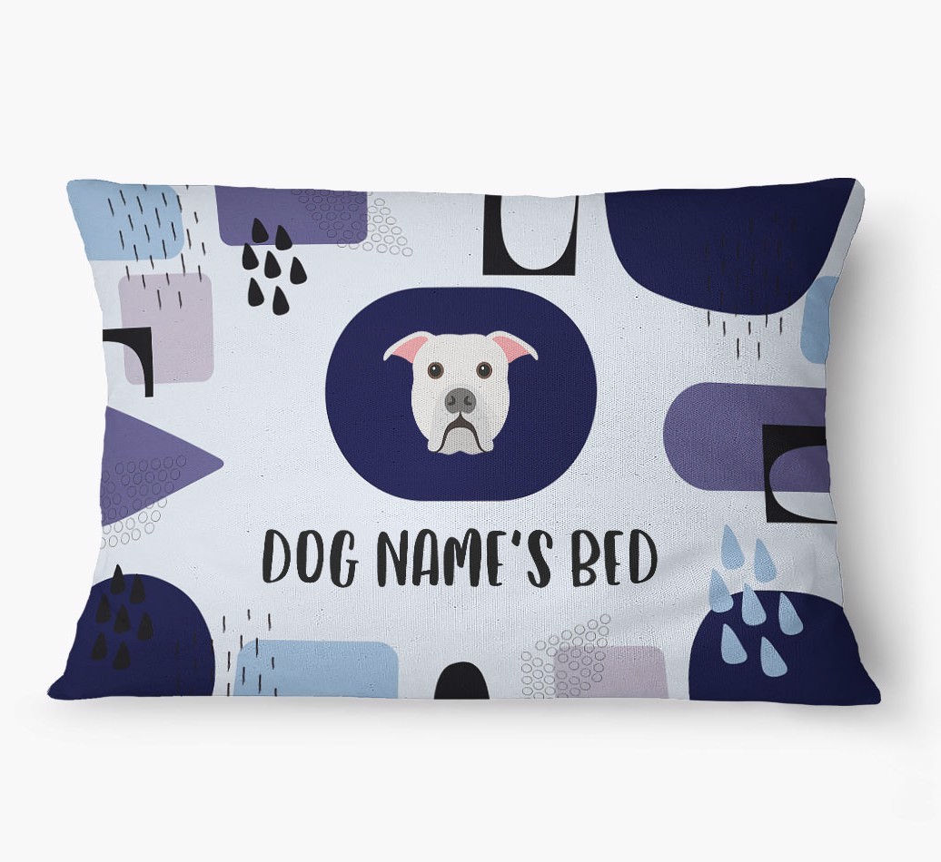 'Abstract' - Personalized {breedFullName} Dog Bed