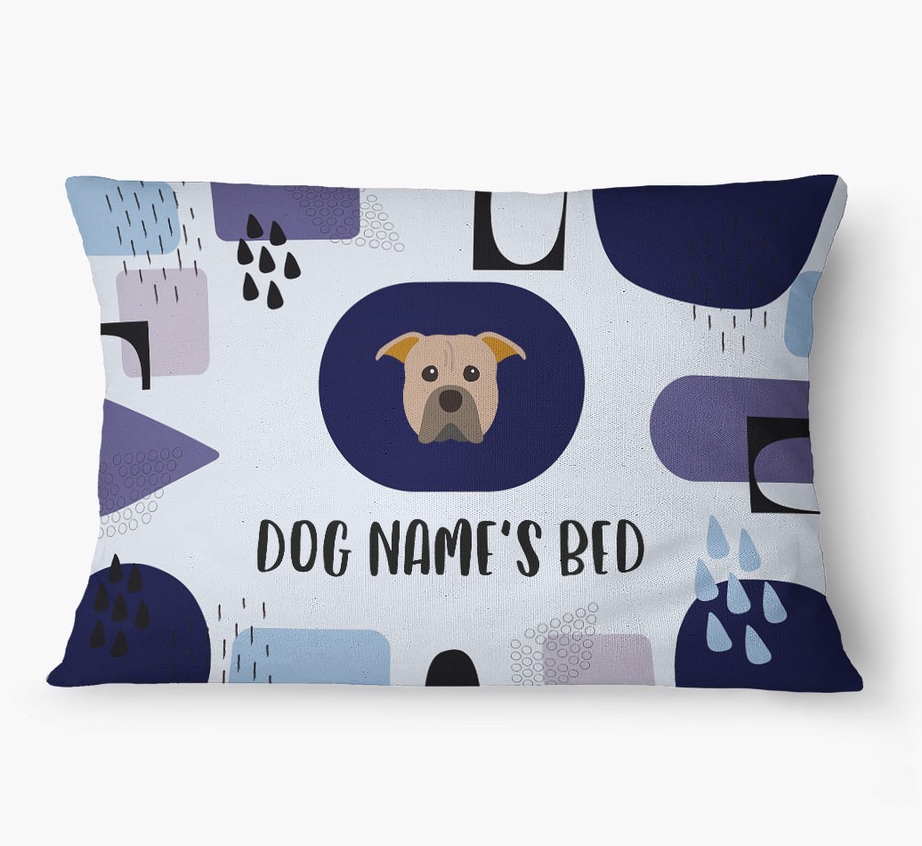 'Abstract' - Personalized {breedFullName} Dog Bed