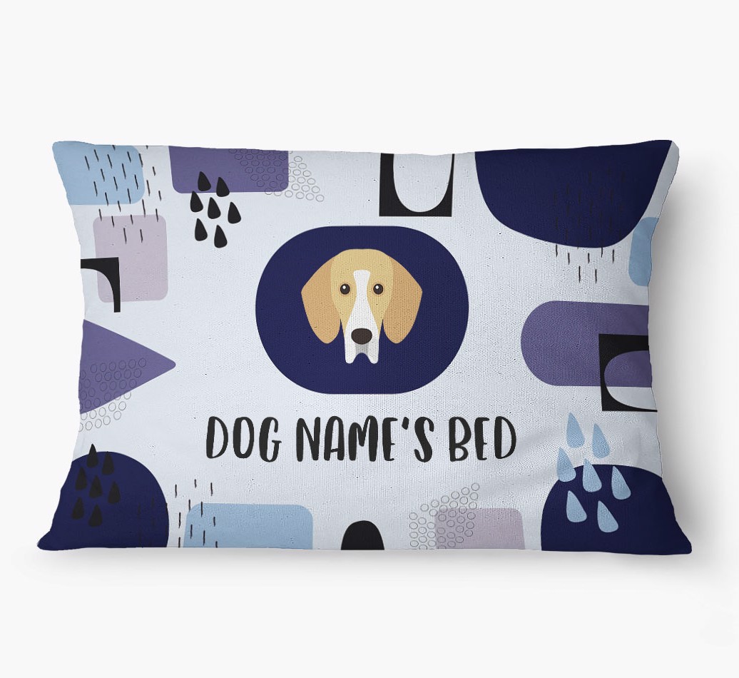 'Abstract' - Personalized {breedFullName} Dog Bed
