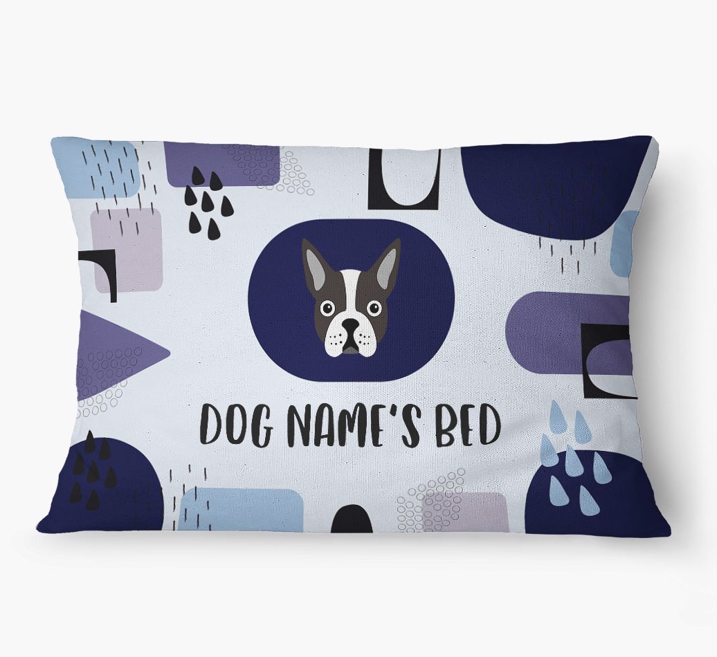 'Abstract' - Personalized {breedFullName} Dog Bed