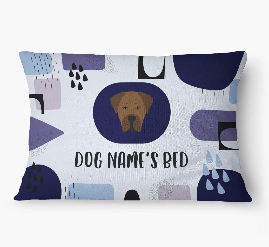 'Abstract' - Personalized {breedFullName} Dog Bed