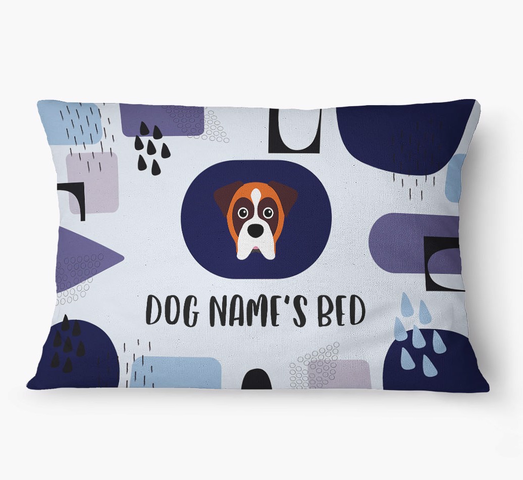 'Abstract' - Personalized {breedFullName} Dog Bed