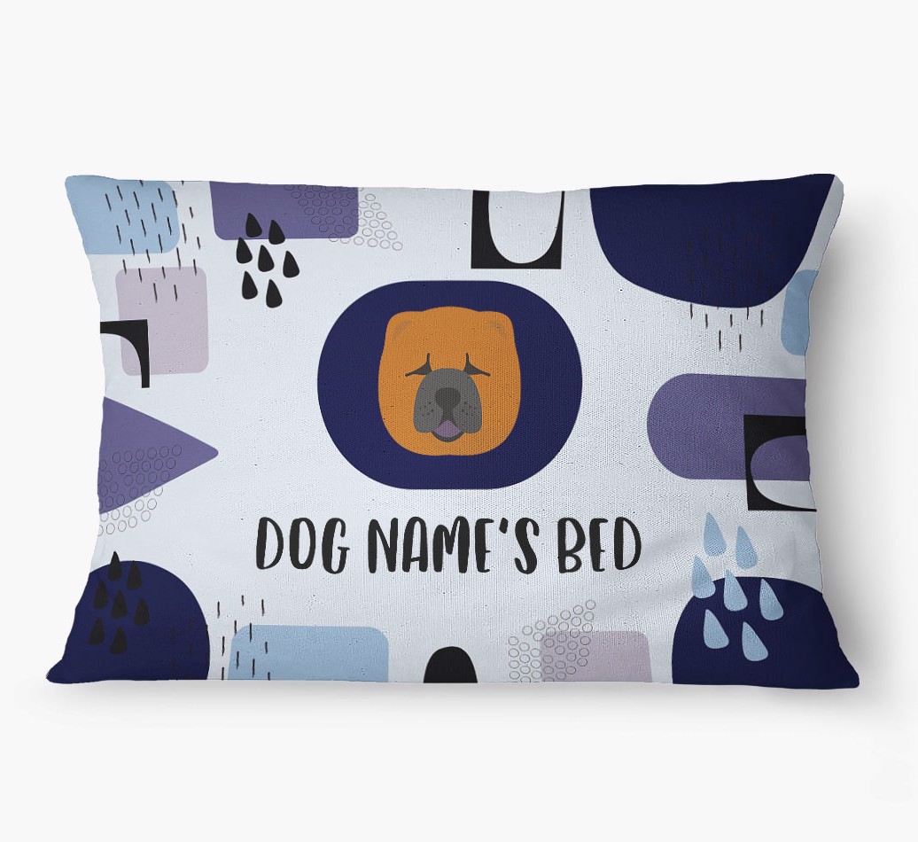 'Abstract' - Personalized {breedFullName} Dog Bed