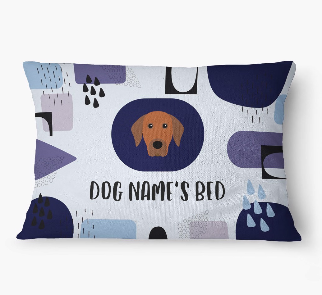 'Abstract' - Personalized {breedFullName} Dog Bed