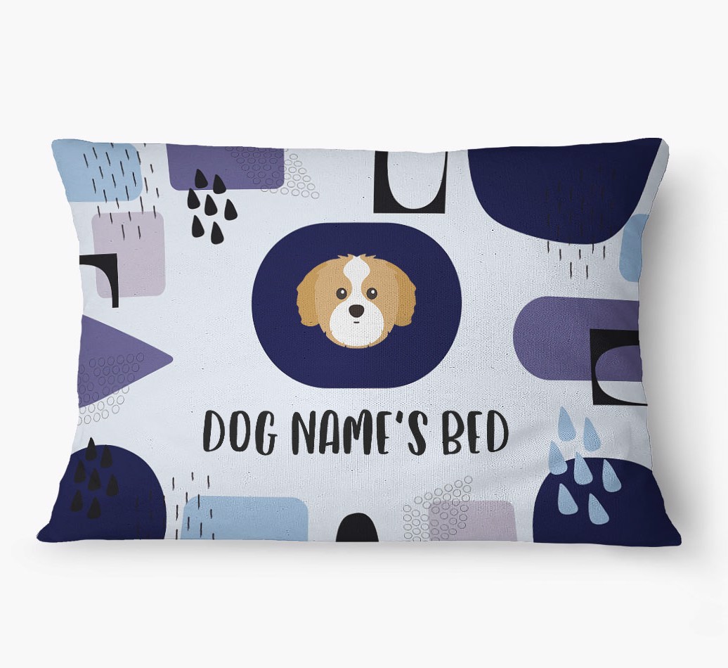 'Abstract' - Personalized {breedFullName} Dog Bed