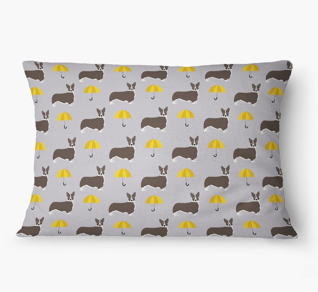'Umbrella Pattern' - Personalized {breedFullName} Dog Bed